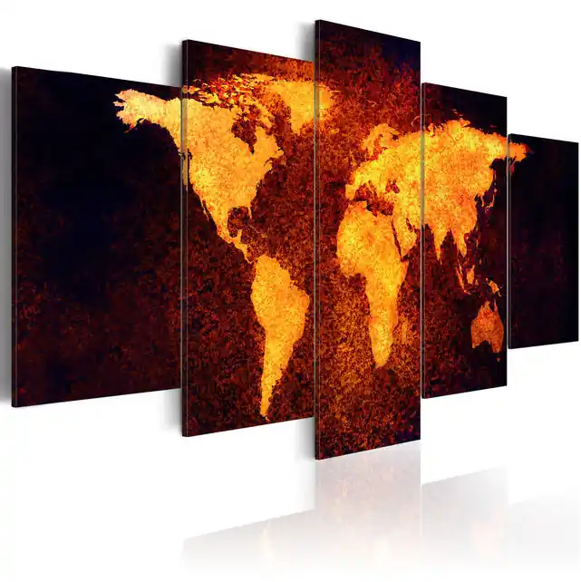 Mai ieftin Tablou - Map of the World - Hot lava