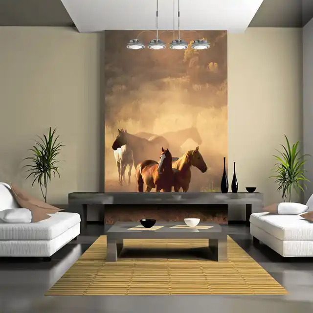 Fototapet - Wild horses of the steppe Preț promoțional