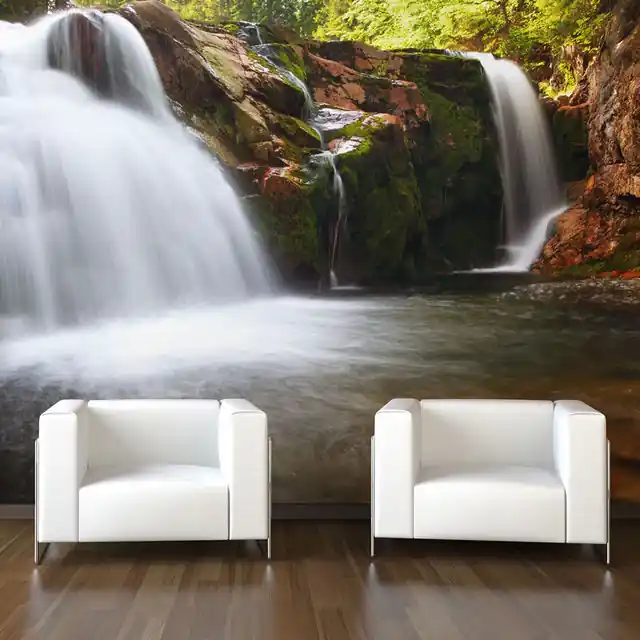 Bestseller Fototapet - Small Elbe waterfall