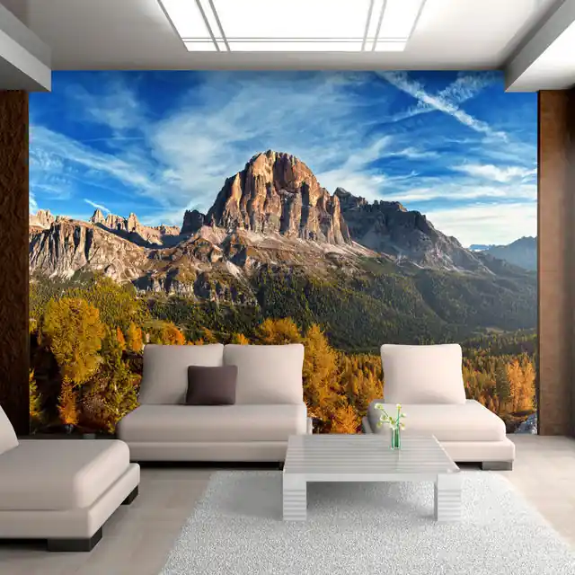 Retur ușor Fototapet - Panoramic view of Italian Dolomites