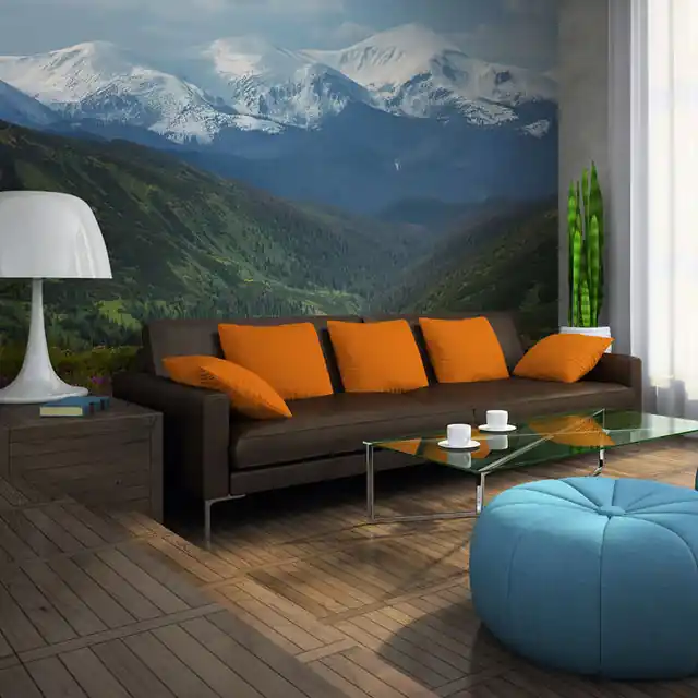 Reduceri Fototapet - Spring mountain landscape