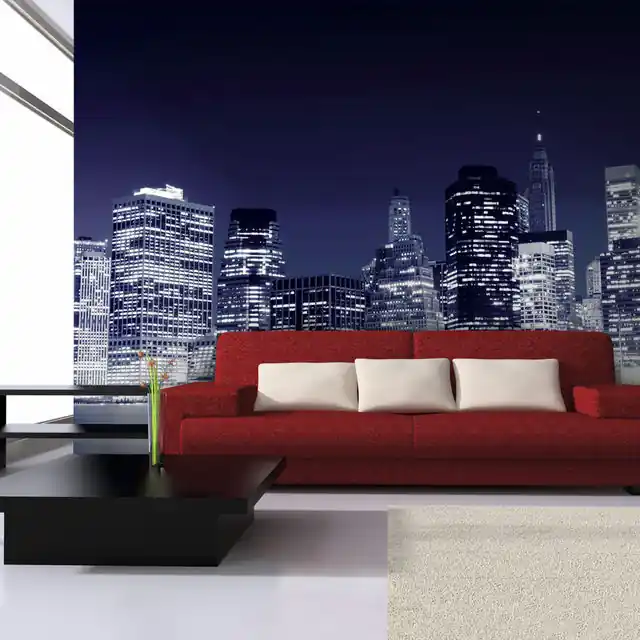 Fototapet - Manhattan skyline at night, New York City Preț mic