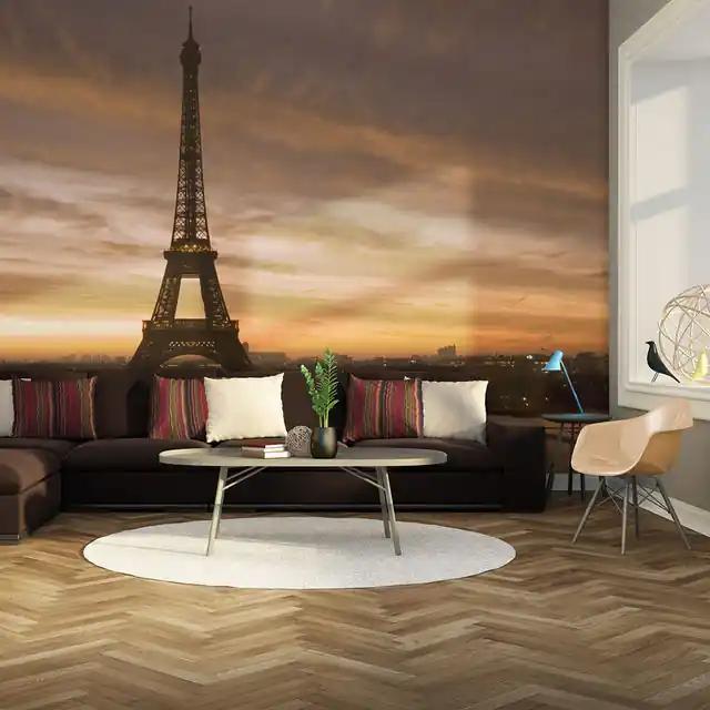 Premium Fototapet - Eiffel tower at dawn