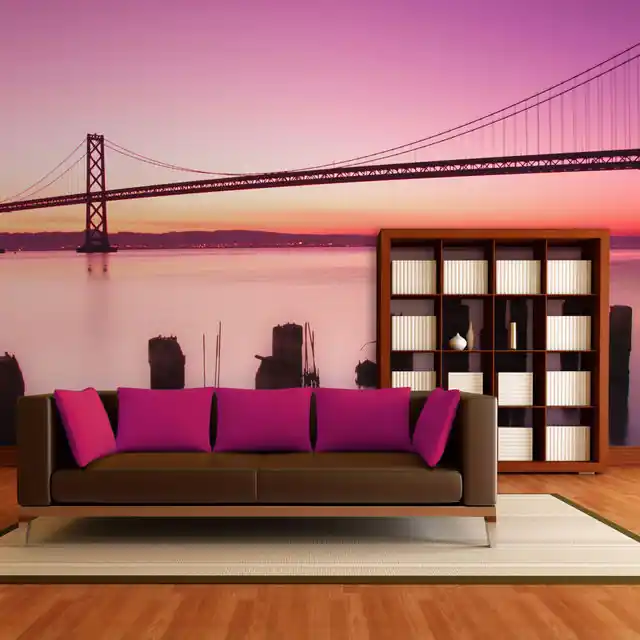 Fototapet - San Francisco Bay in violet, California Ofertă de sezon