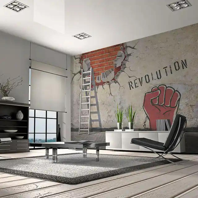 Premium Fototapet - The invisible hand of the revolution