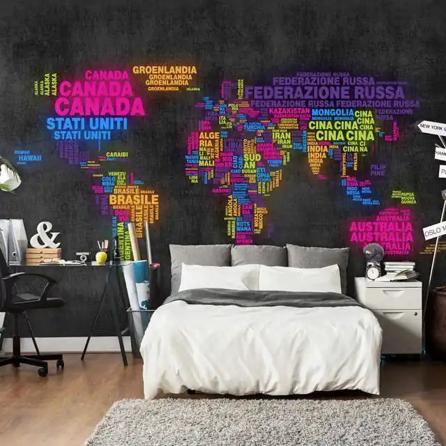 Cel mai bun preț Fototapet - map, Italian - colors