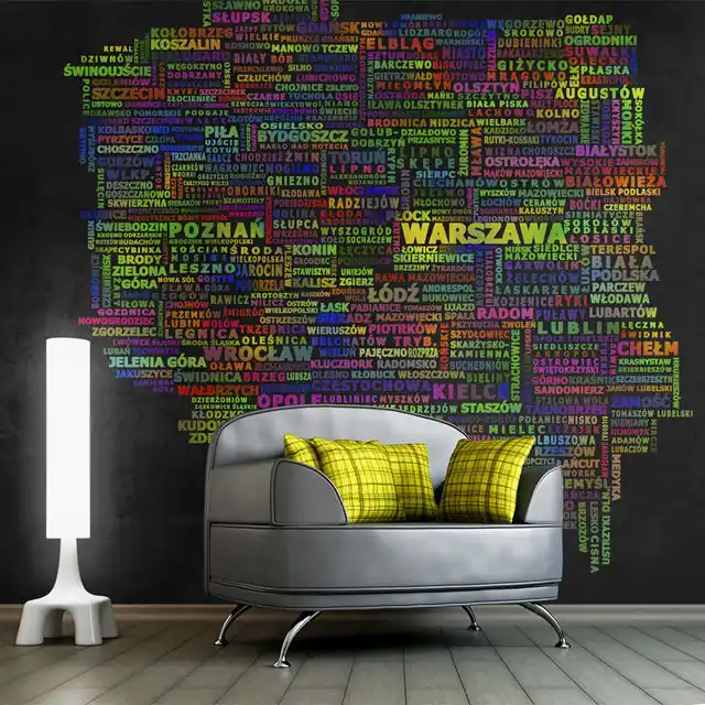 Retur gratuit Fototapet - The map of Poland