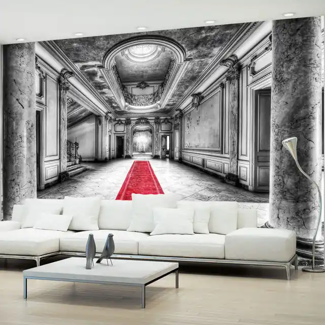 Fototapet - Mystery marble - black and white Ofertă