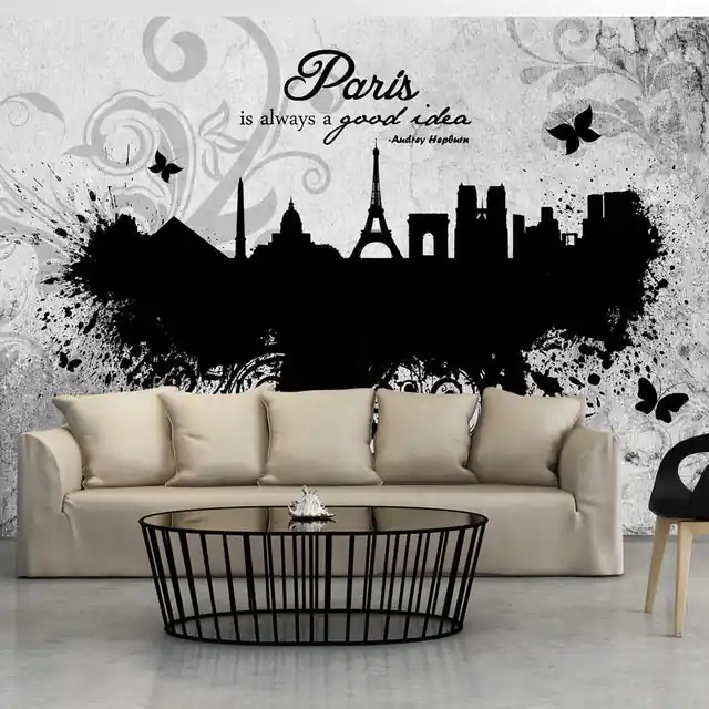 Fototapet - Paris is always a good idea - black and white Comandă acum