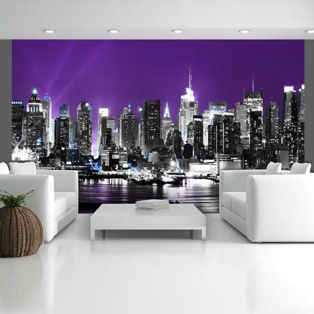 Fototapet - Purple sky over NYC Plată securizată