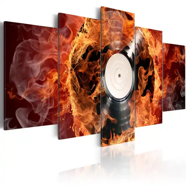 Expediere rapidă Tablou - Vinyl on fire