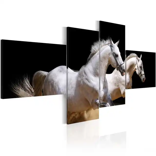 Tablou - Animal world- white horses galloping Preț mic