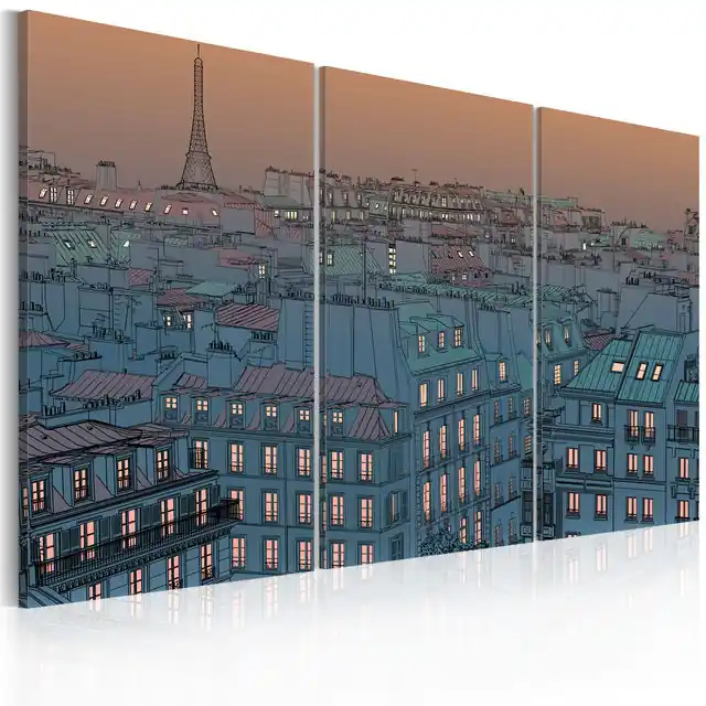 Super ofertă Tablou - Paris - the city goes to sleep