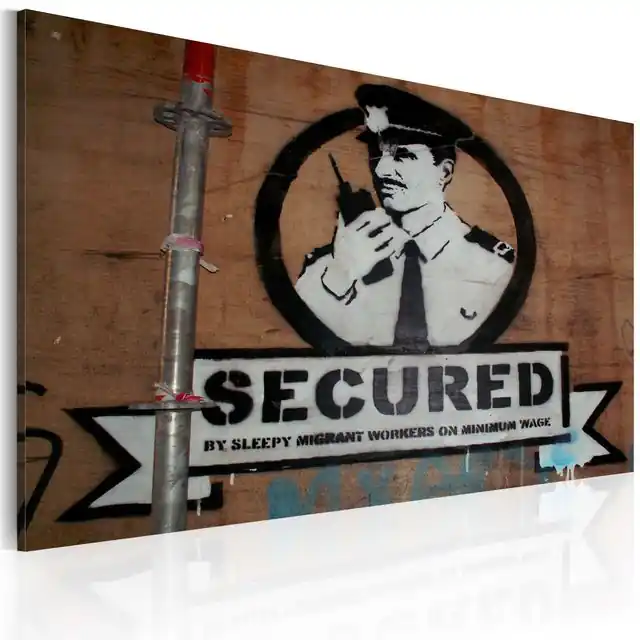 Preț mic Tablou - Secured (Banksy)