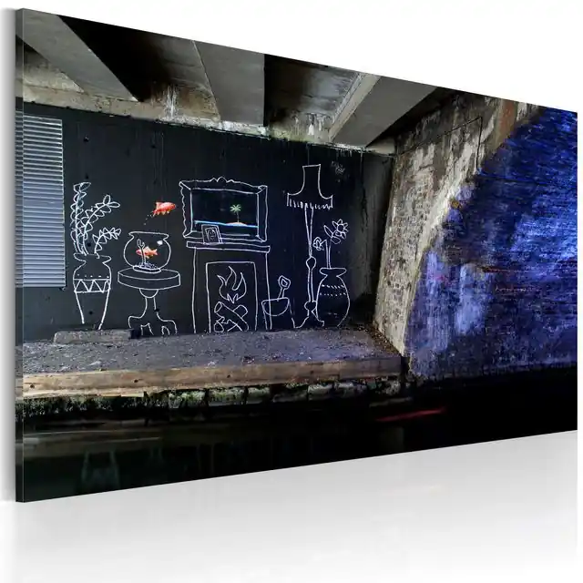 Reducere extra Tablou - My own piece of floor (Banksy)