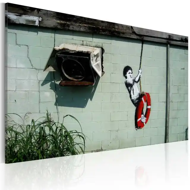 Ultima șansă Tablou - Boy on a swing (Banksy)