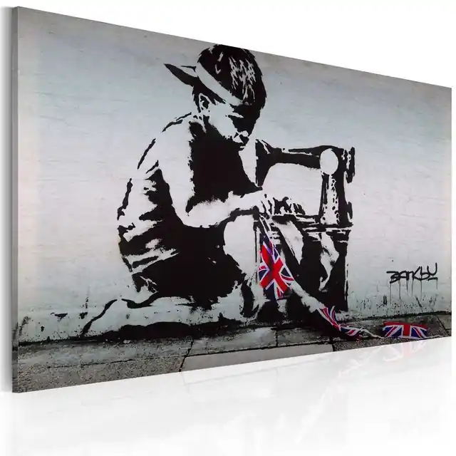 Tablou - Union Jack Kid (Banksy) Ofertă exclusivă