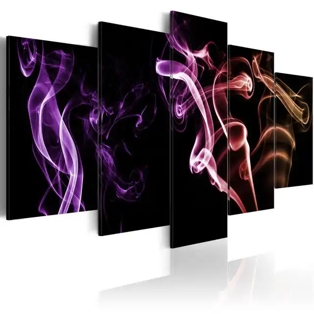 Tablou - Colored smoke - 5 pieces Cumpără online