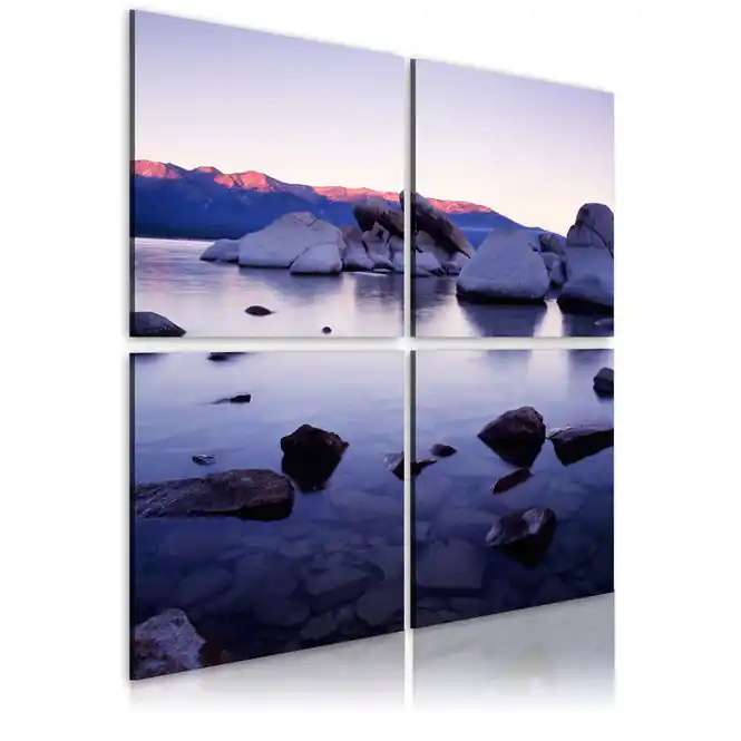 Premium Tablou - Rocky shore of alpine lake