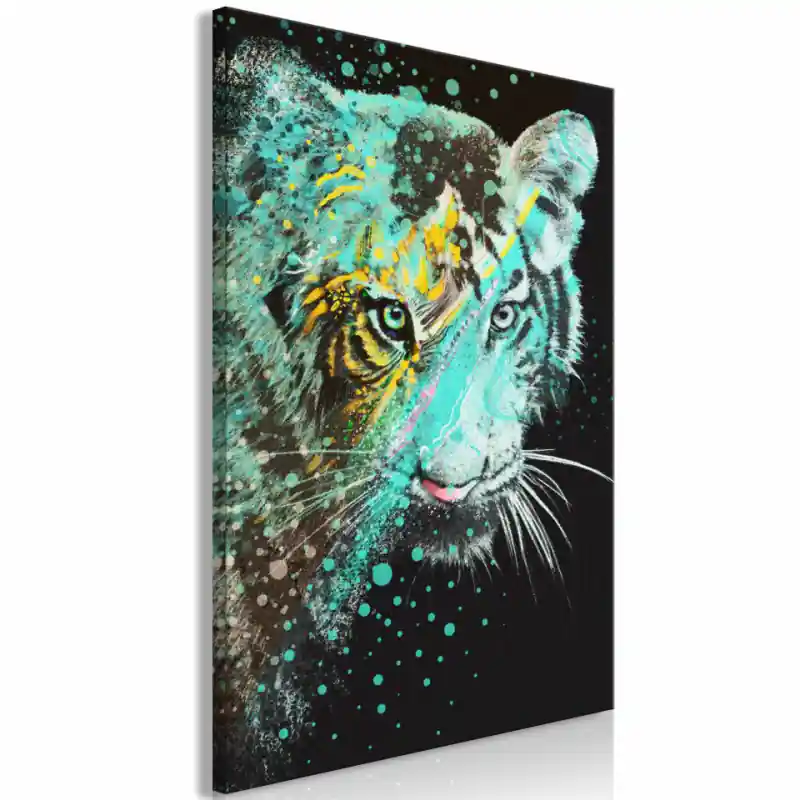 Calitate înaltă Tablou - Mint Tiger (1 Part) Vertical