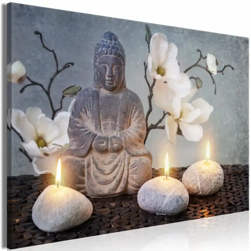 Tablou - Buddha and Stones (1 Part) Wide Expediere rapidă