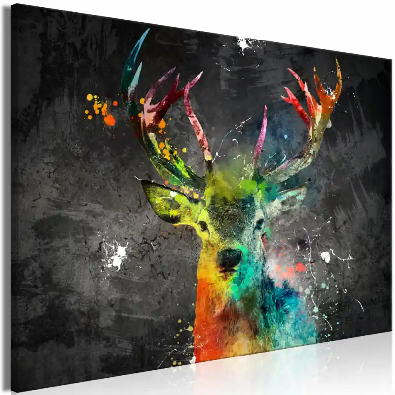 Tablou - Rainbow Deer (1 Part) Wide Nu rata