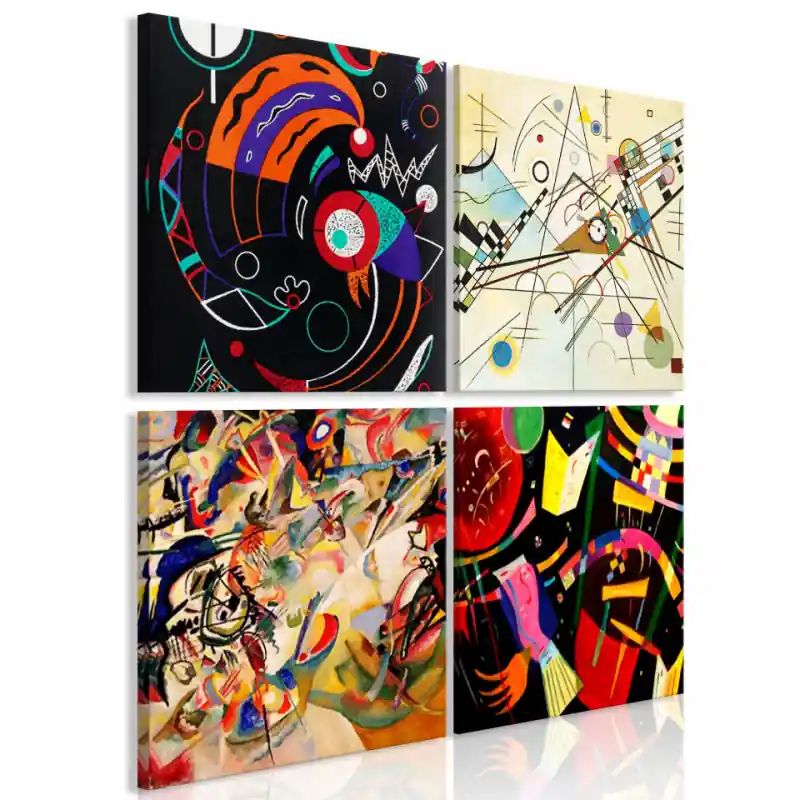 Livrare expres Tablou - Colours Dance (4 Parts)