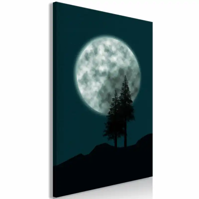 Plată securizată Tablou - Beautiful Full Moon (1 Part) Vertical