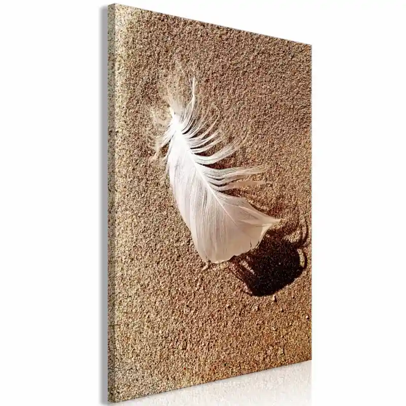 Ieftin Tablou - Feather on the Sand (1 Part) Vertical