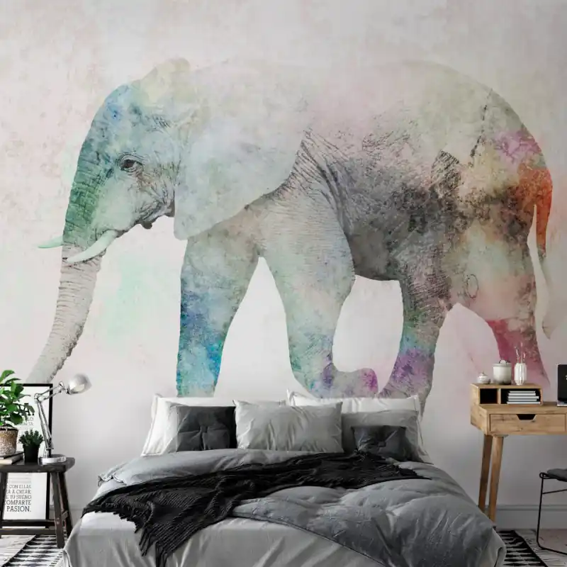 Livrare expres Fototapet - Painted Elephant