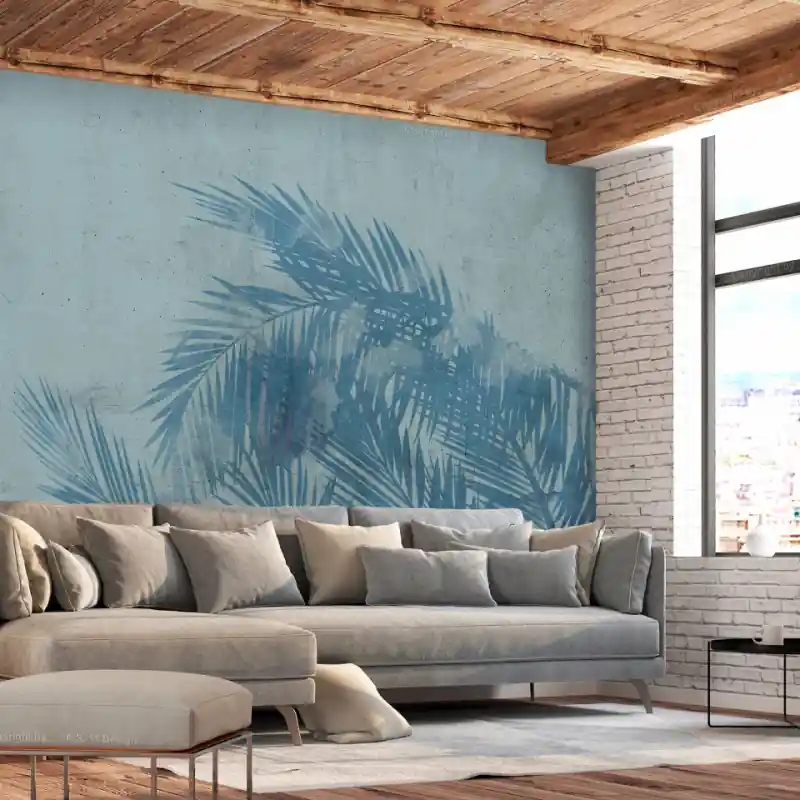 Fototapet - Palm Trees in Blue Livrare rapidă