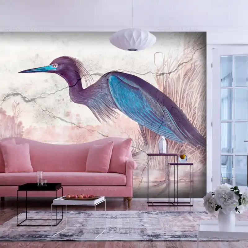 Fototapet - Cioară albastră - gravură cu pasăre de John James Audubon Ofertă specială