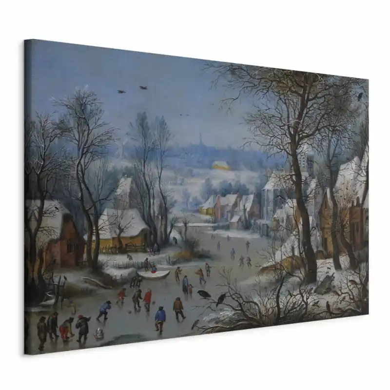 Noutate Tablou - Winter Landscape with a Bird Trap