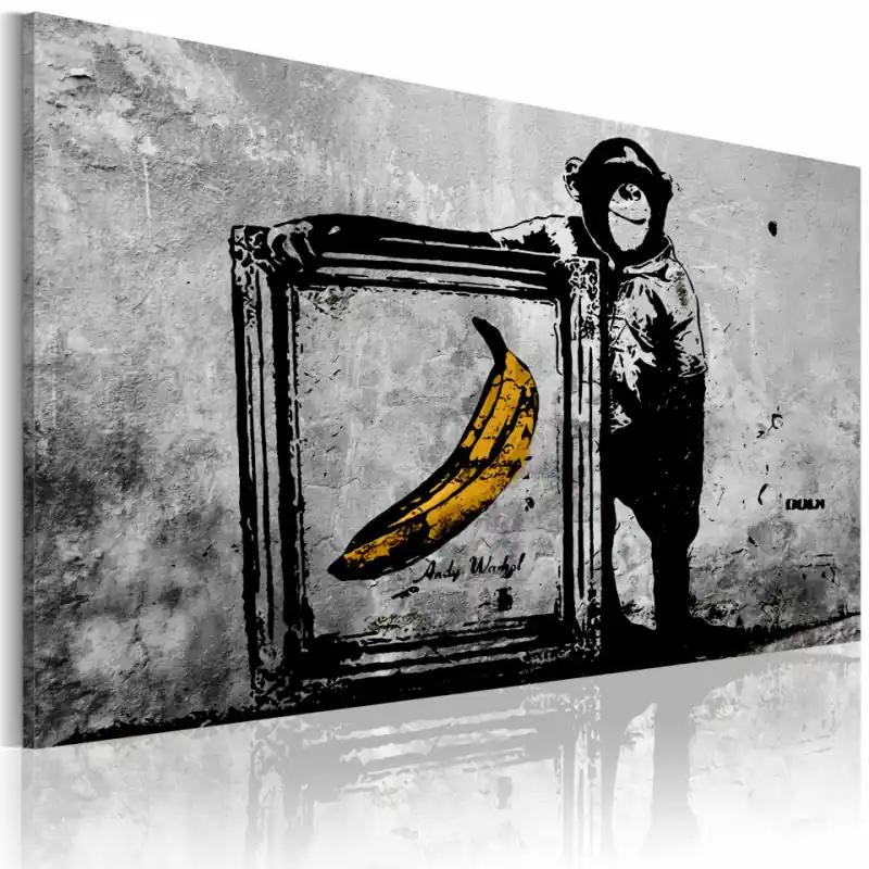 Tablou - Inspired by Banksy - black and white Vezi acum