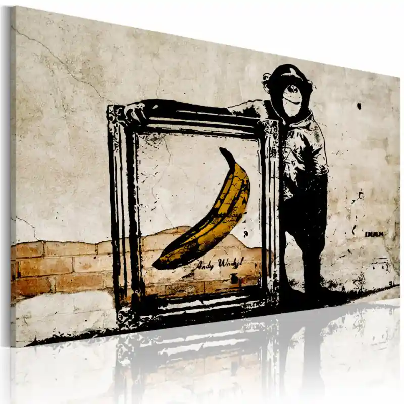 Livrare expres Tablou - Inspired by Banksy - sepia