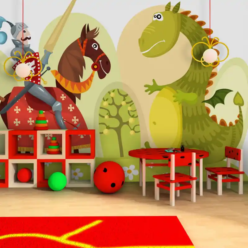 Cumpără acum Fototapet - Dragon and knight