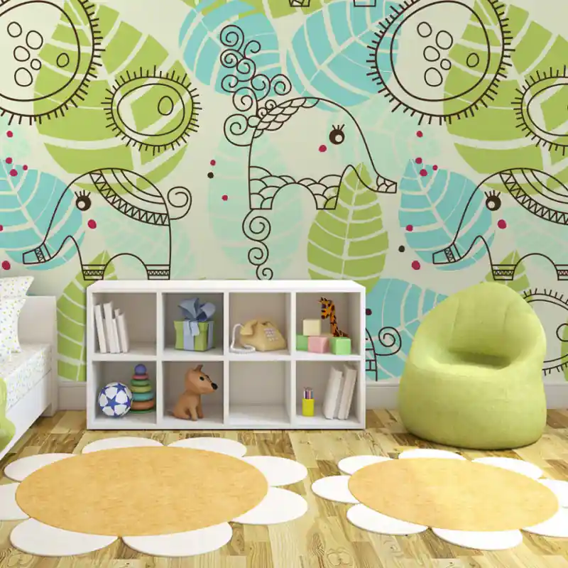 Cumpărături sigure Fototapet - elephants (for children)