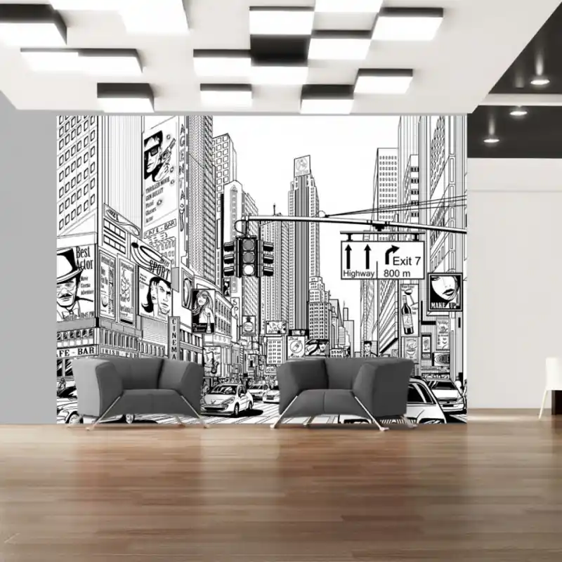 Calitate înaltă Fototapet - Street in New York city