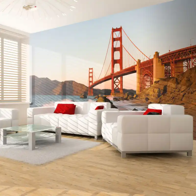 Nu rata Fototapet - Golden Gate Bridge - sunset, San Francisco