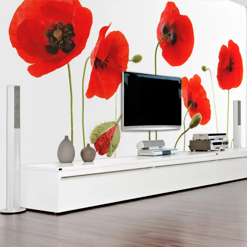 Mai ieftin Fototapet - Red poppies, summertime reminiscence