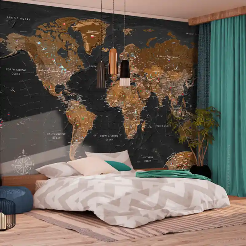 Ofertă specială Fototapet - World Stylish Map