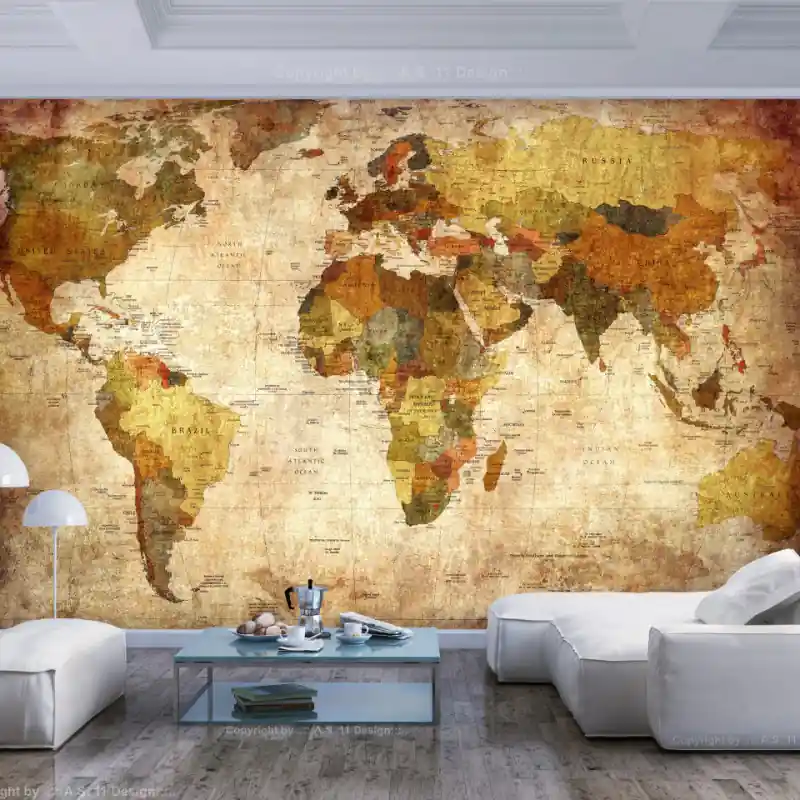 Fototapet - Old World Map Doar azi