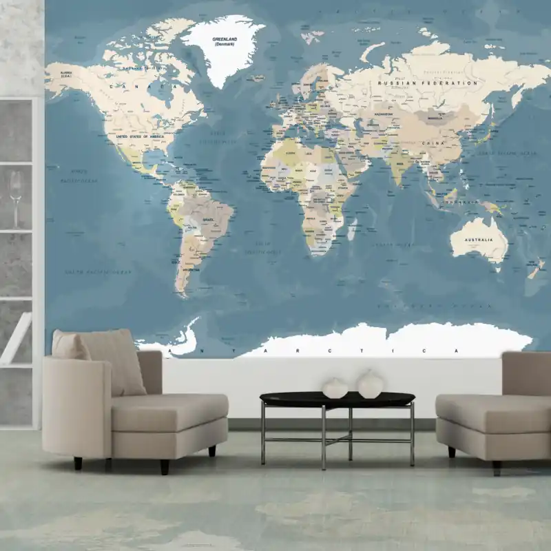 Fototapet - Vintage World Map Calitate înaltă