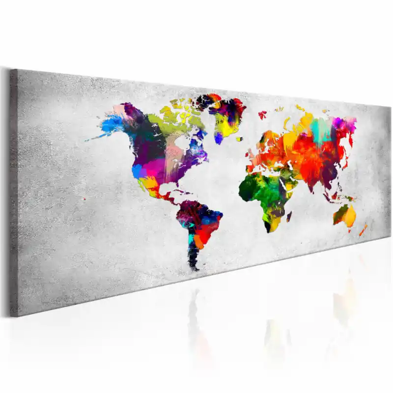 Livrare expres Tablou - World Map Coloured Revolution