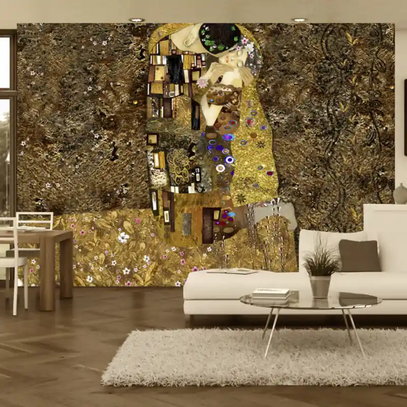 Fototapet - Klimt inspiration Golden Kiss Reduceri