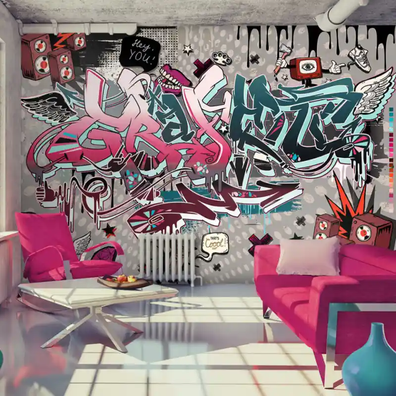 Bestseller Fototapet - Graffiti hey You!