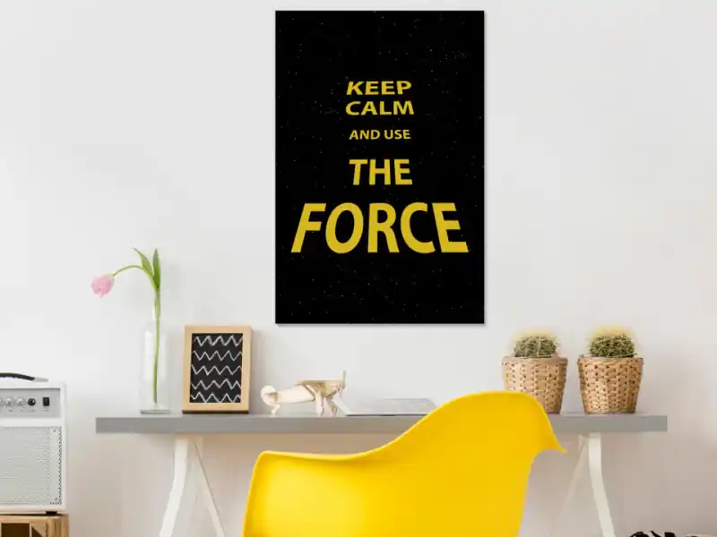 Plată securizată Tablou - Keep Calm and Ouse the Force (1 Part) Vertical