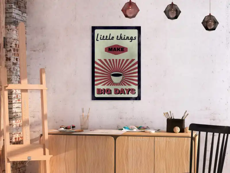 Cumpărături sigure Tablou - Little Things Big Days (1 Part) Vertical