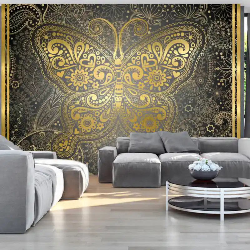 Cumpărături sigure Fototapet - Golden Butterfly