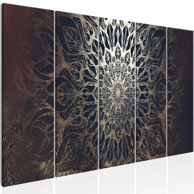 Livrare rapidă Tablou - Hypnosis (5 Parts) Brown Narrow